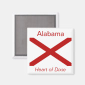 Alabama Flag Magnet (Voorkant / Achterkant)