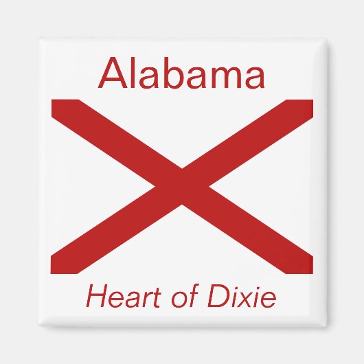 Alabama Flag Magnet (Voorkant)