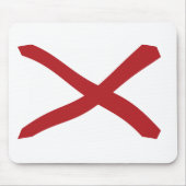 Alabama Flag Mousepad Muismat (Voorkant)