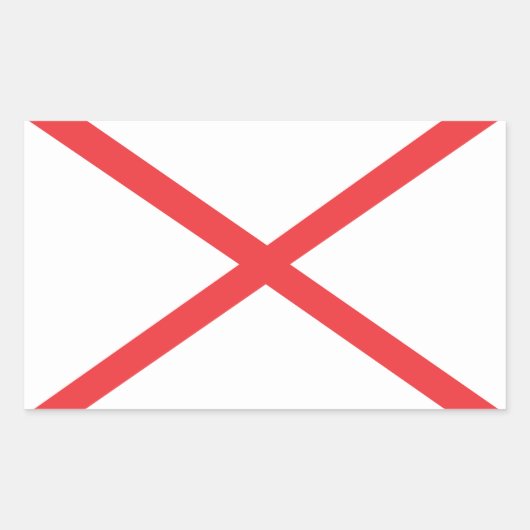 Alabama Flag Rechthoekige Sticker (Voorkant)