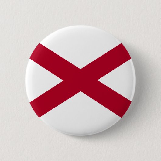 Alabama Flag Ronde Button 5,7 Cm (Voorkant)