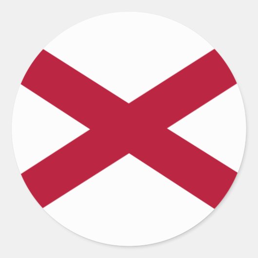 Alabama Flag Ronde Sticker (Voorkant)