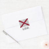 Alabama flag vierkante sticker (Envelop)