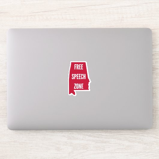 Alabama - Free Speech Zone Sticker (Computer)