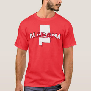 Alabama gekleurde State Letters T-shirt