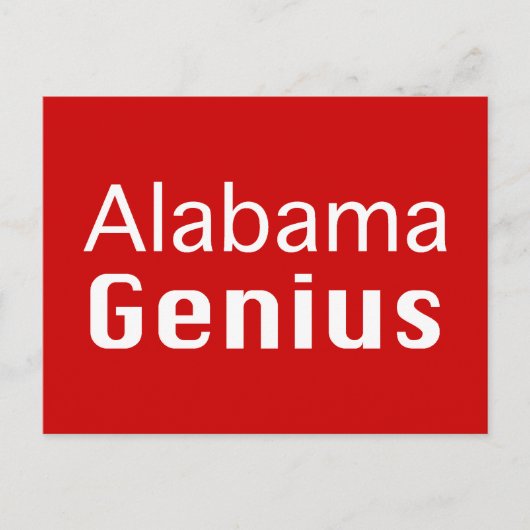 Alabama Genius Gifts Briefkaart (Voorkant)