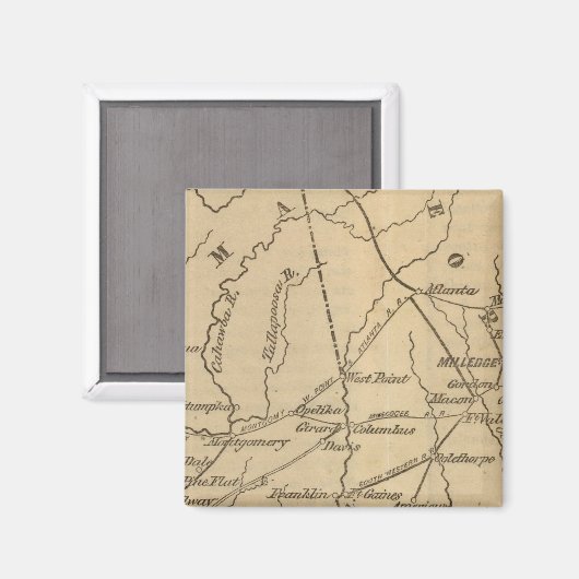 Alabama, Georgia, Florida Magneet (Voorkant / Achterkant)