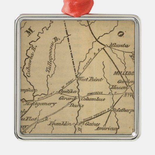 Alabama, Georgia, Florida Metalen Ornament (Voorkant)
