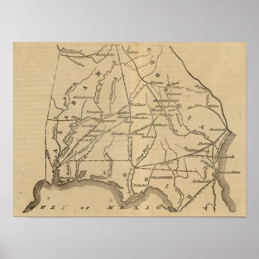 Alabama, Georgia, Florida Poster (Voorkant)