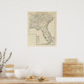 Alabama, Georgia, South Carolina en Florida Poster (Keuken)