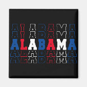 Alabama gestapeld Word Art Magneet (Voorkant)