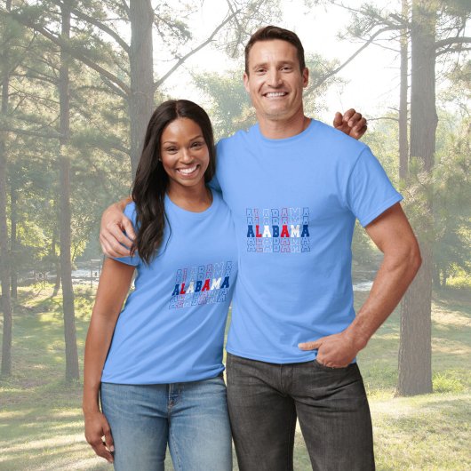Alabama gestapeld Word Art T-shirt