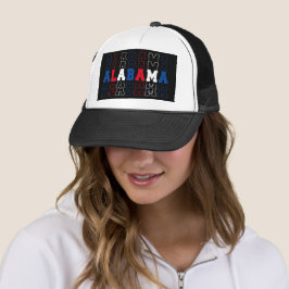 Alabama gestapeld Word Art Trucker Pet