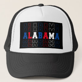 Alabama gestapeld Word Art Trucker Pet