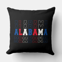 Alabama Gestapelde Woordkunst Kussen