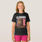 Alabama Girl's Dark T-Shirt (Voorkant volledig)