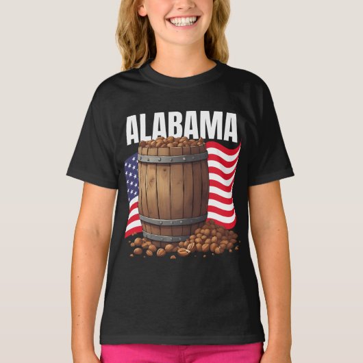 Alabama Girl's Dark T-Shirt (Voorkant)
