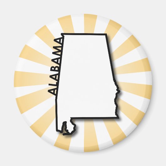 Alabama Gold Burst Magneet (Voorkant)