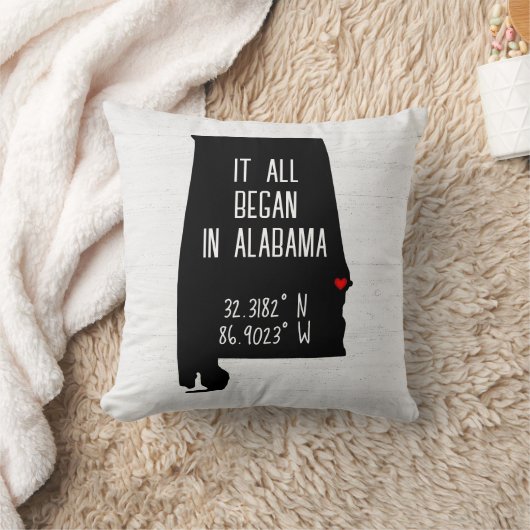 Alabama GPS-coördinaten Kussen (Deken)