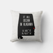 Alabama GPS-coördinaten Kussen (Voorkant)