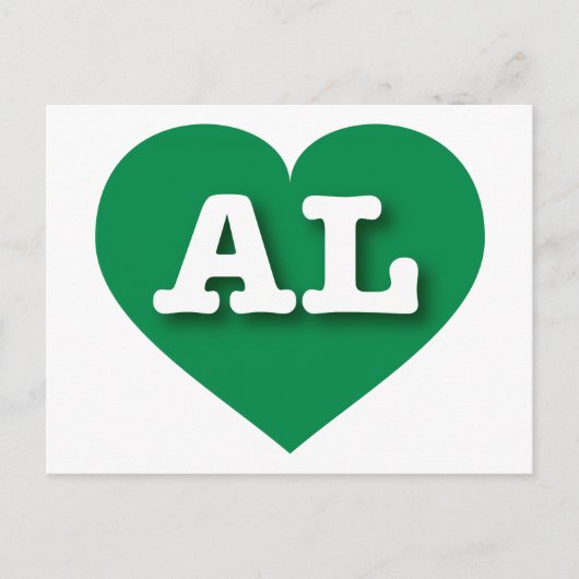Alabama Green Heart - Ik hou van AL Briefkaart (Voorkant)