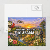 Alabama Greetings Ansichtkaart Briefkaart (Voorkant / Achterkant)