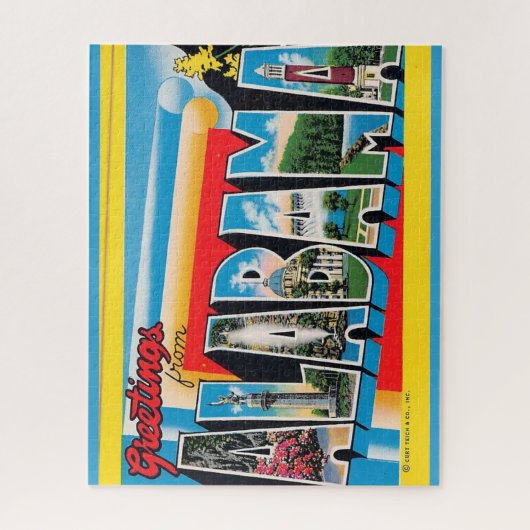 Alabama Groet Briefkaart Legpuzzel (Verticaal)