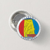 Alabama grote zeehond ronde button 3,2 cm (Voorkant /achterkant)