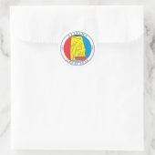Alabama grote zeehond ronde sticker (Tas)