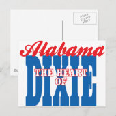 Alabama Hart van Dixie Briefkaart (Voorkant / Achterkant)