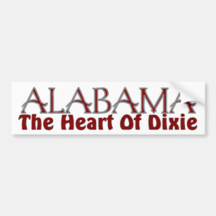 Alabama hart van dixie-bumperstickers bumpersticker