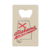 Alabama Hart van Dixie Creditkaart Flessenopener (Voorkant)