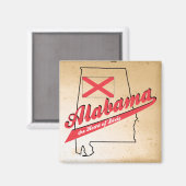 Alabama Hart van Dixie Magneet (Voorkant / Achterkant)