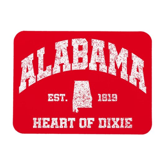 Alabama, hart van Dixie Magneet (Horizontaal)