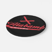 Alabama Hart van Dixie Papieren Bordje (Gekanteld)