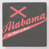 Alabama Hart van Dixie Stenen Onderzetter (Voorkant)