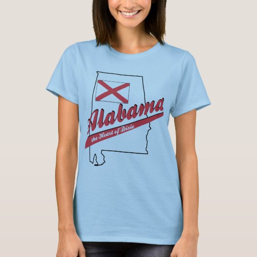 Alabama Hart van Dixie T-shirt (Voorkant)