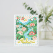 Alabama Hart van Dixie USA Zomer Reizen Briefkaart (Staand voorkant)