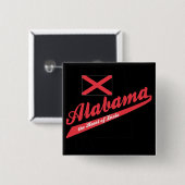 Alabama Hart van Dixie Vierkante Button 5,1 Cm (Voorkant /achterkant)