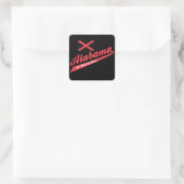 Alabama Hart van Dixie Vierkante Sticker (Tas)