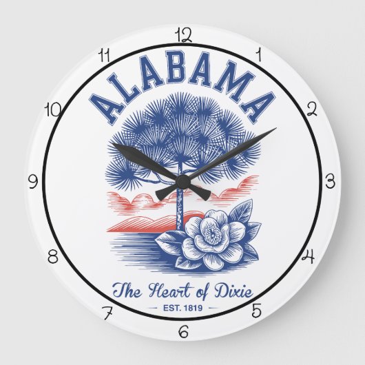 Alabama Heart Dixie  Grote Klok (Voorkant)