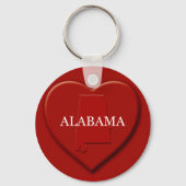 Alabama Heart Map Sleutelhanger (Voorkant)