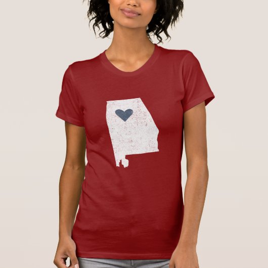 Alabama Heart shirt (wit) - ! (Voorkant)