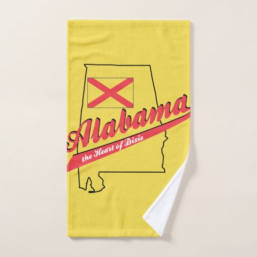 Alabama Heart van Dixie Bad Handdoek (Handdoek)