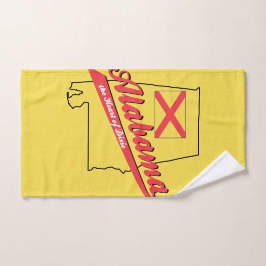 Alabama Heart van Dixie Bad Handdoek (Handdoek)