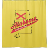 Alabama Heart van Dixie Douchegordijn (Voorkant)