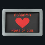 Alabama Heart van Dixie Gesp<br><div class="desc">Alabama's bijnaam is The Heart of Dixie.</div>
