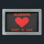 Alabama Heart van Dixie Gesp<br><div class="desc">Alabama's bijnaam is The Heart of Dixie.</div>