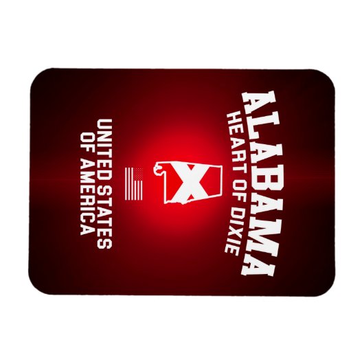 Alabama Heart van Dixie Magneet (Horizontaal)