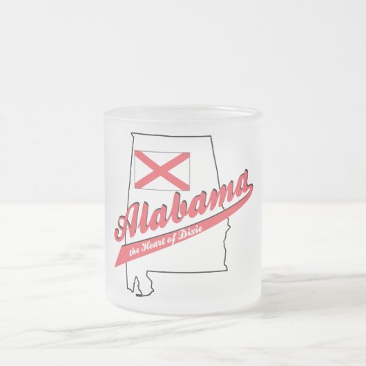 Alabama Heart van Dixie Matglas Koffiemok (Center)